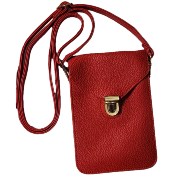 Boutique - NAPLES, FL Handbags - 🍒♥️ RED VEGAN LEATHER CROSSBODY WITH REMOVABLE AND ADJUSTABLE STRAP - NWOT 🍒♥️